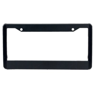 Black Plastic License Plate Frame Thumbnail